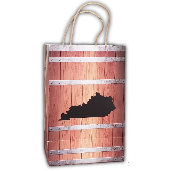 Kentucky Map Bourbon Barrel Gift Bag