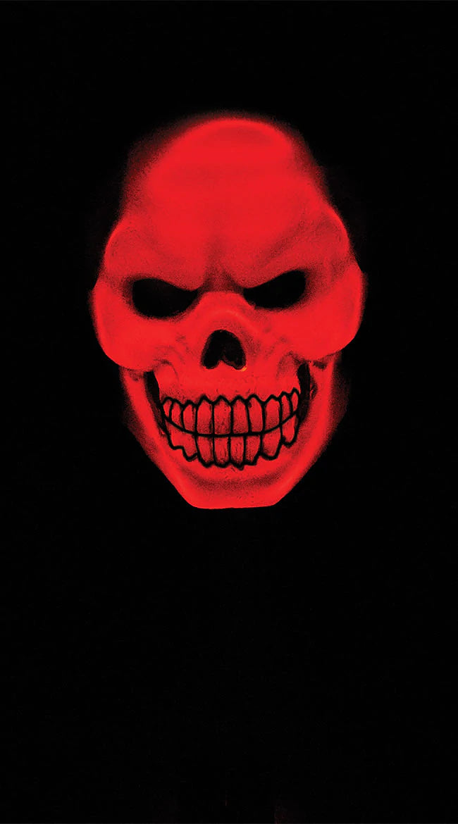 Light Up Skull Mask- Red