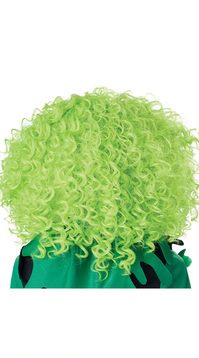 Corkscrew Clown Curl Wig- Green