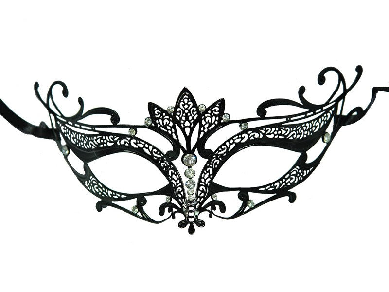 Laser Cut Half Mask - Black