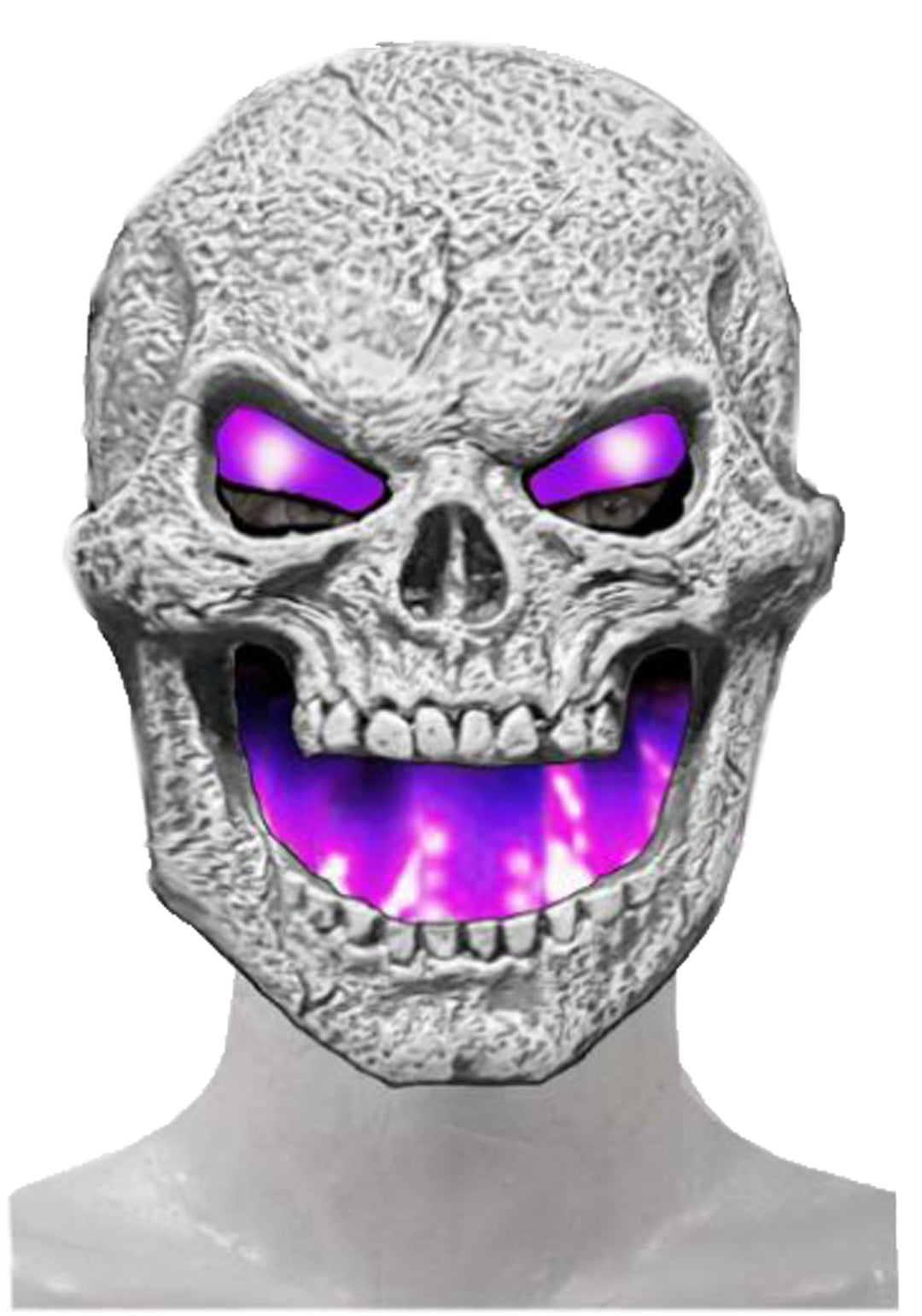 Light Up Flame Fiend Mask - Purple