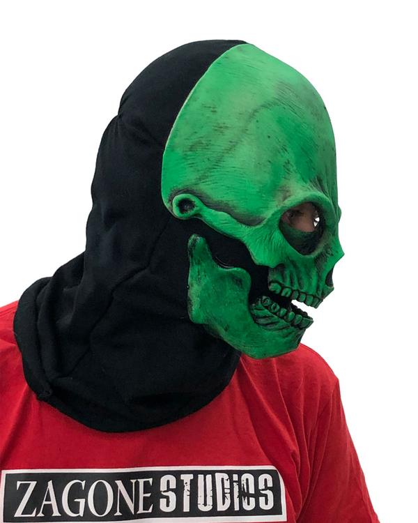 UV Green Glow Skeleton Latex Mask