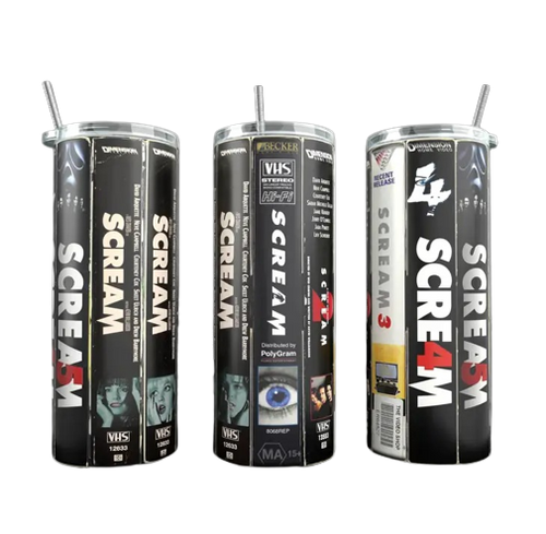 SCREAM VHS Spine Tumbler