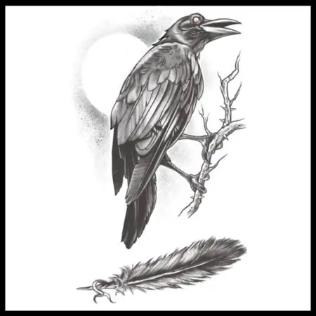 Tinsley Transfers - Raven Temporary Tattoo