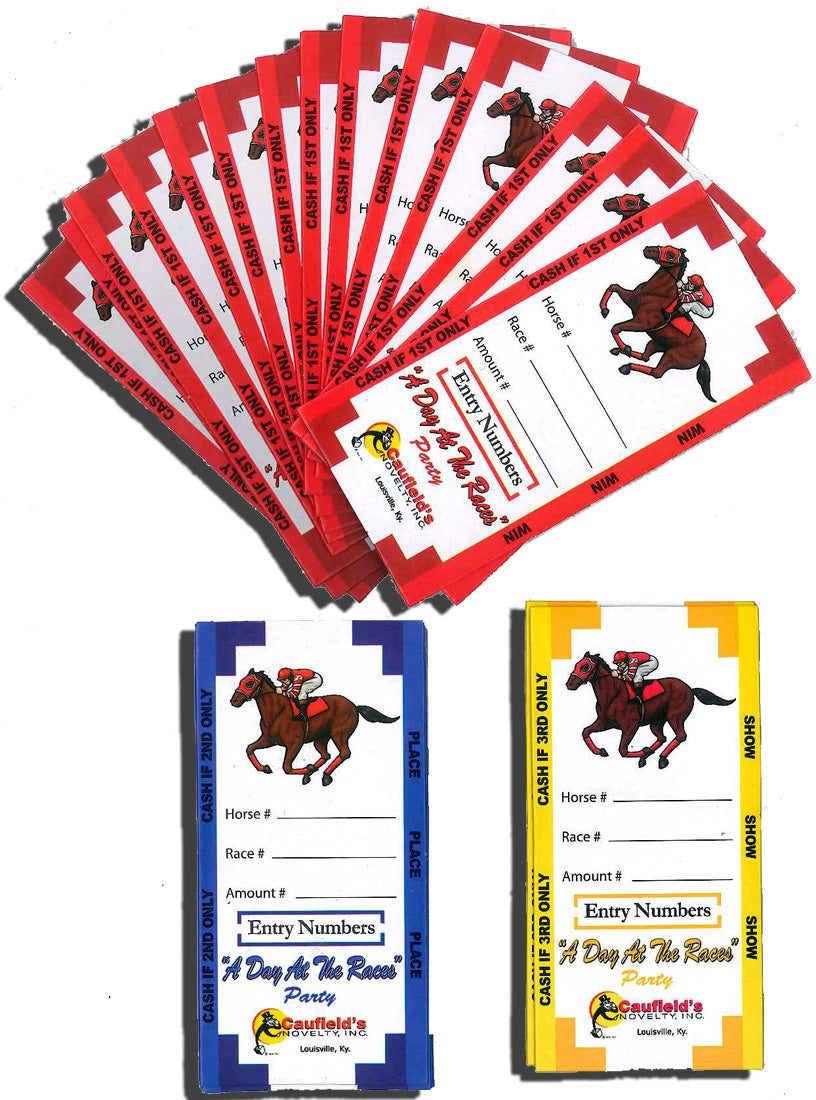 Win, Place, Show Tickets 100 Tickets Per Pkg – Caufield's Novelty