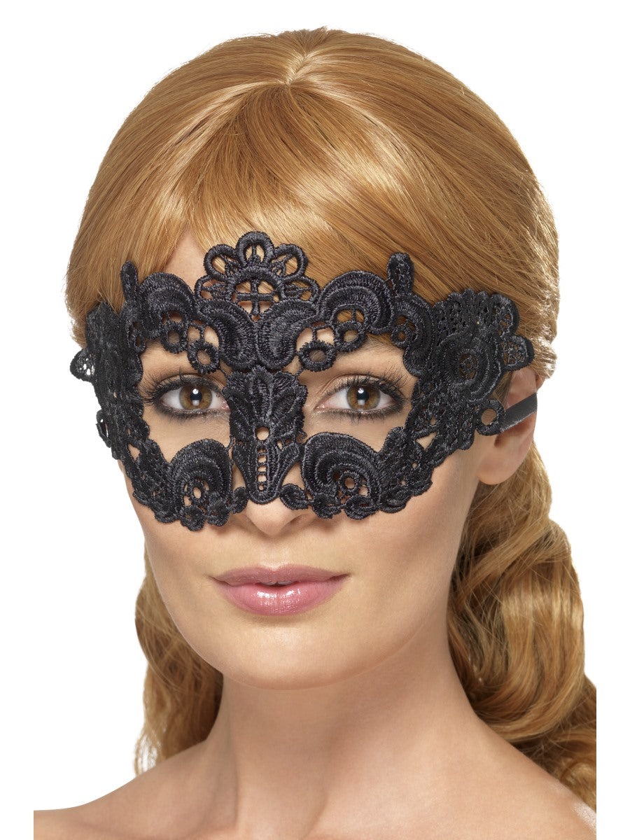 Half Mask - Black Lace