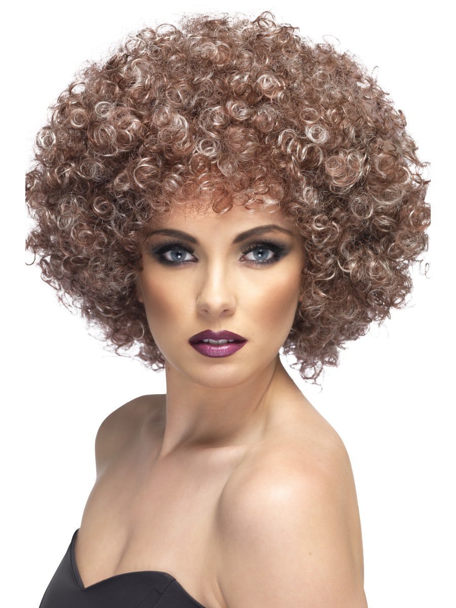 Afro Wig - Brown and Blonde Mixed