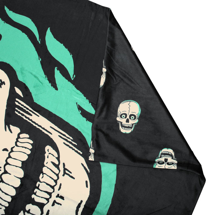 Beistle Flaming Skull Throw Blanket
