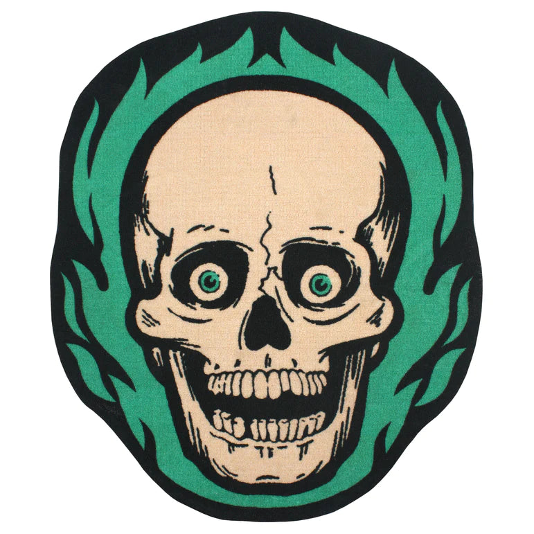 Beistle Flaming Skull Rug