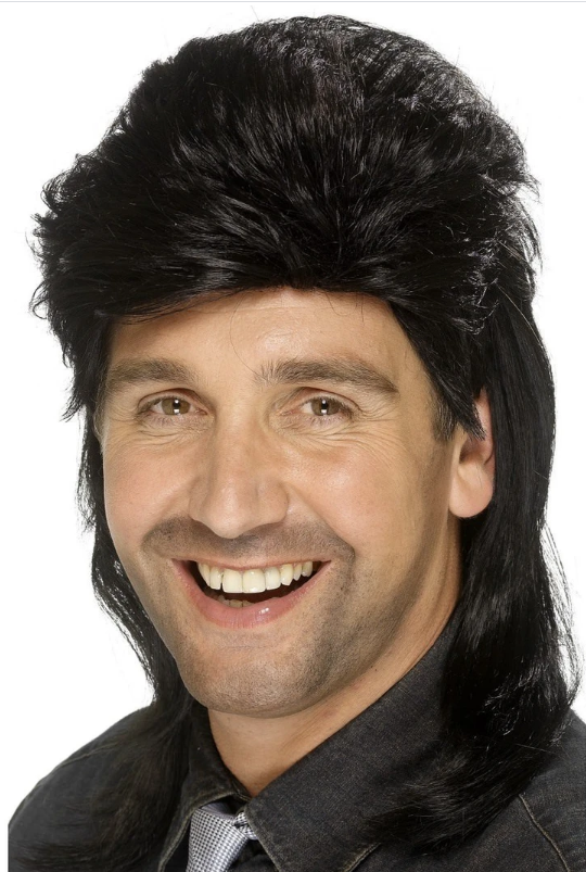 Mullet Wig - Black