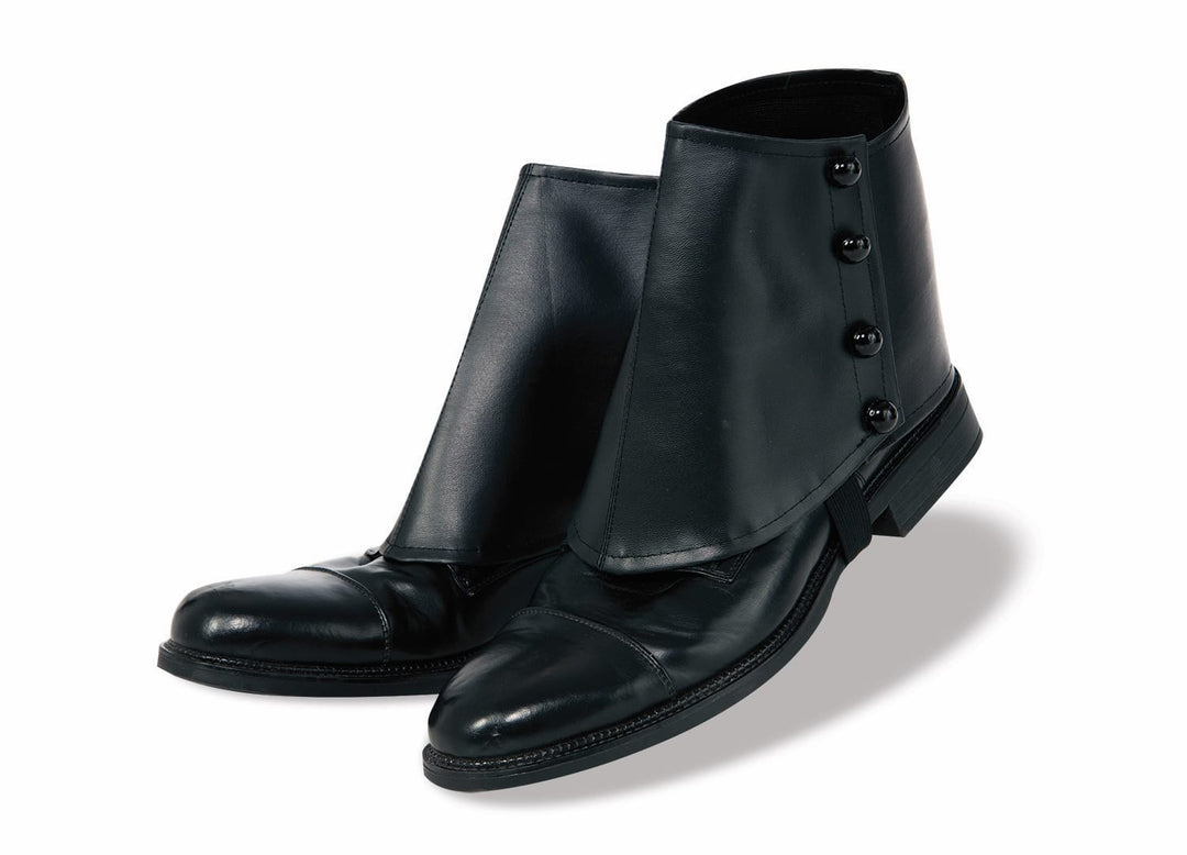 Deluxe Faux Leather Spats - Black