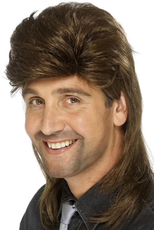 Mullet Wig - Brown