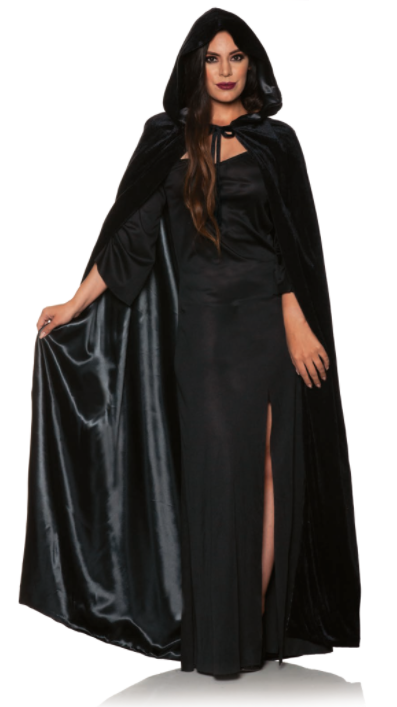 Velvet Hooded Cape with Satin Lining