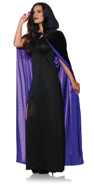 Velvet Hooded Cape with Satin Lining