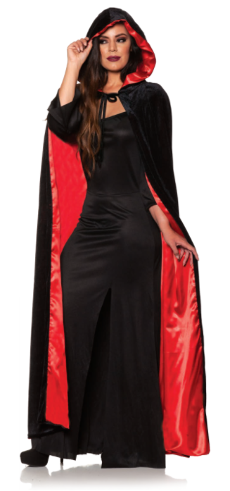 Velvet Hooded Cape with Satin Lining