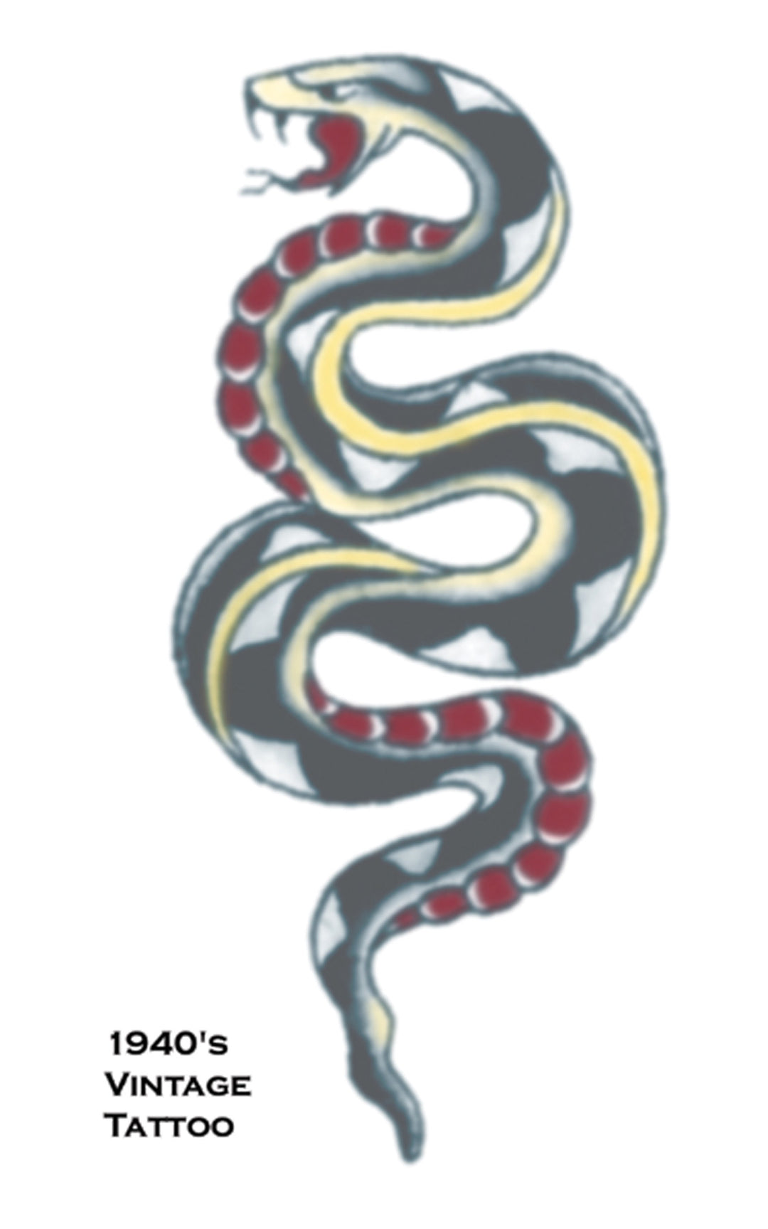 Tinsley Transfers - 1940's Snake Temporary Tattoo