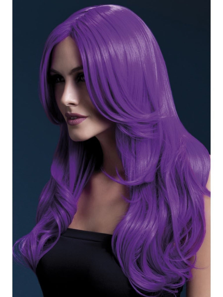 Fever Khloe Wig Adult Neon Purpl Fever Khloe Wig Adult Neon Purpl