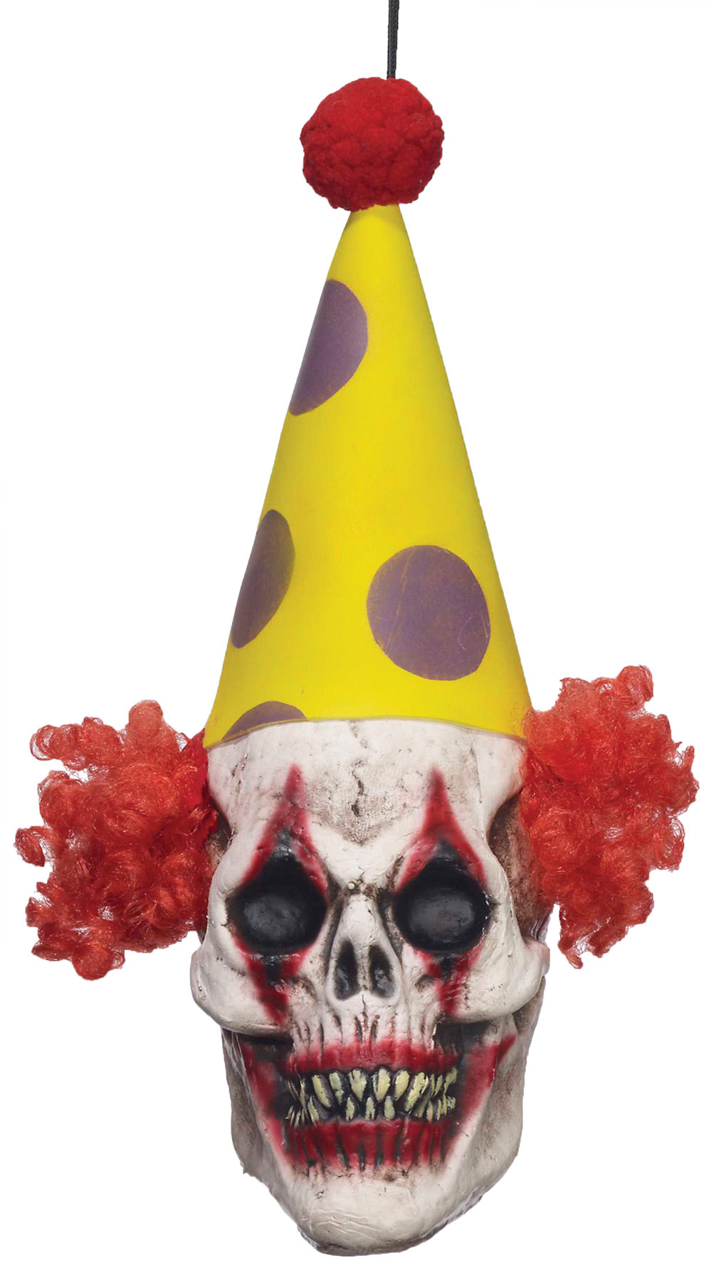 Severed Clown Head Hanging Prop