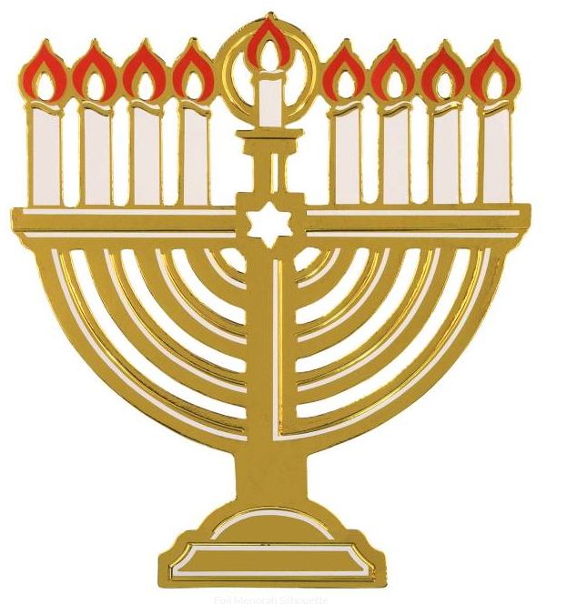 Foil Menorah Cutout