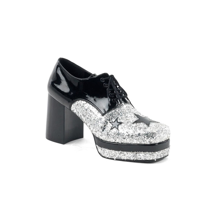 Glam Rock Platform Shoes - Black/Silver