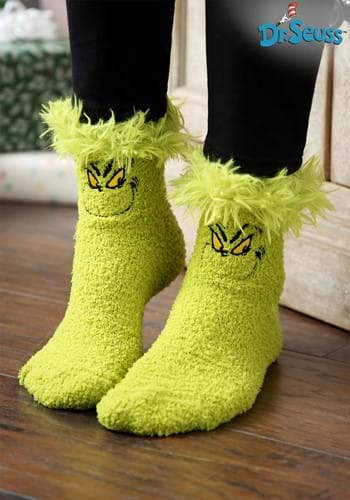 Grinch Fuzzy Socks Adult