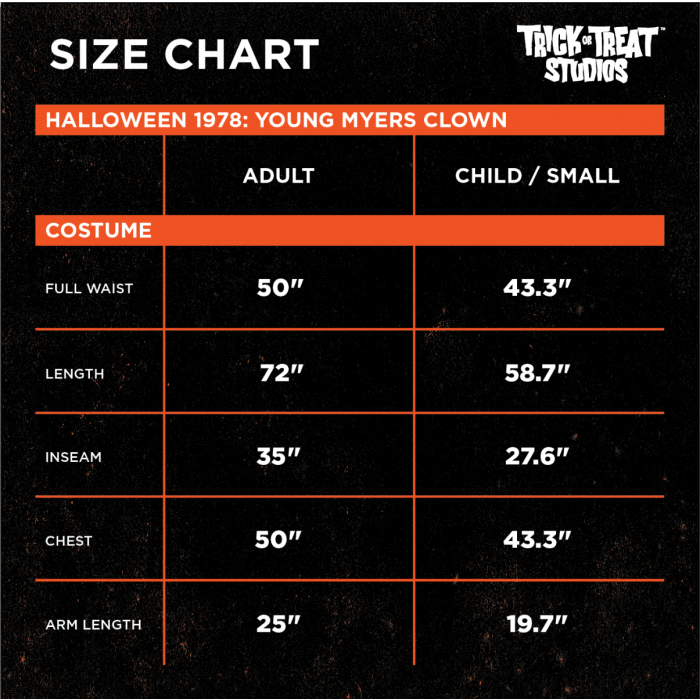 HALLOWEEN (1978) - Young Michael Myers Clown Costume