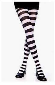 Striped Tights Adult - Black & White