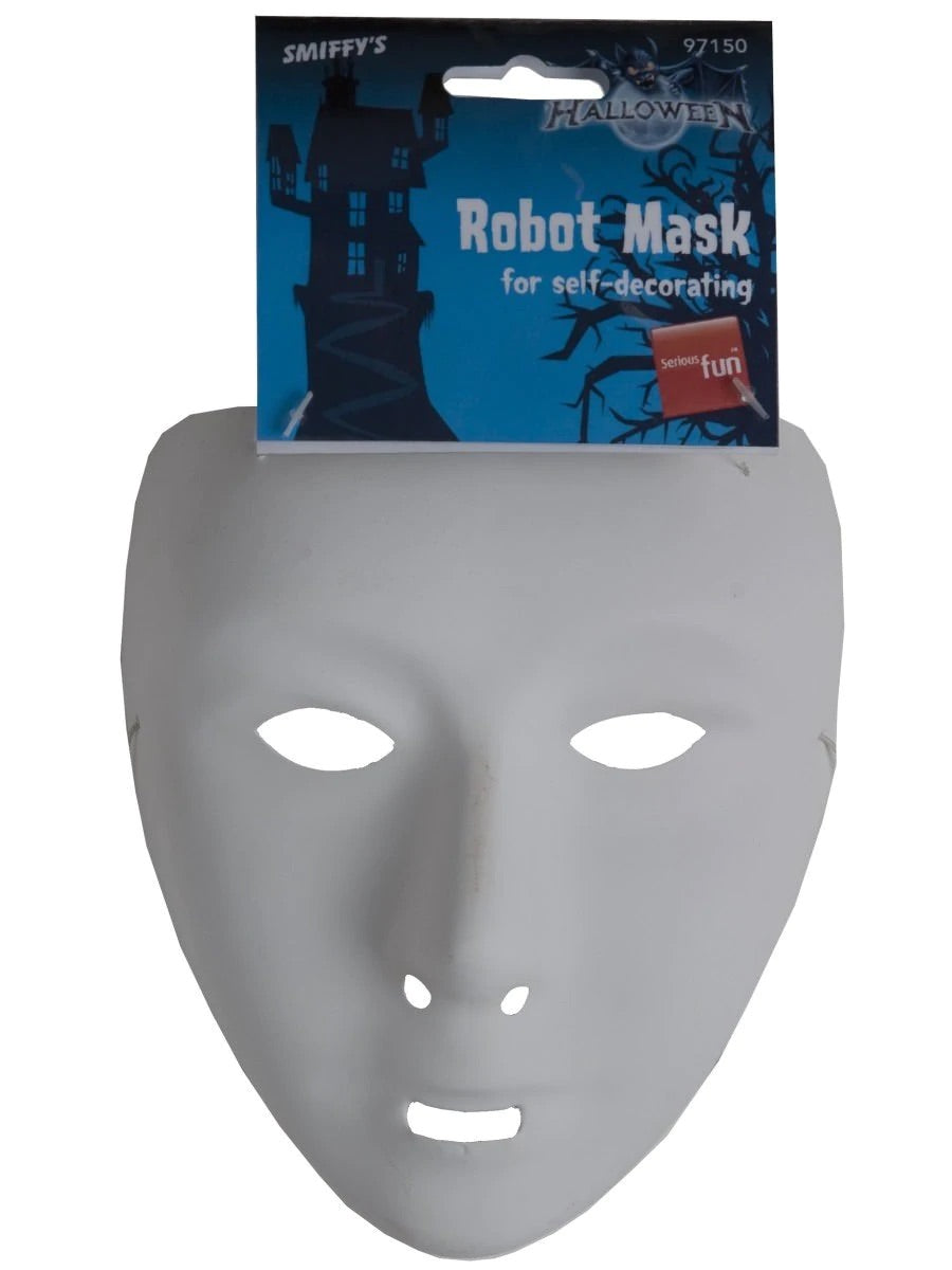 Blank Male Mask - White