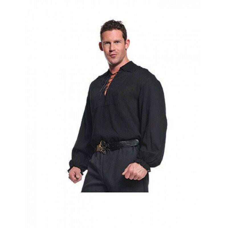 Adult Pirate or Renaissance Shirt - Black