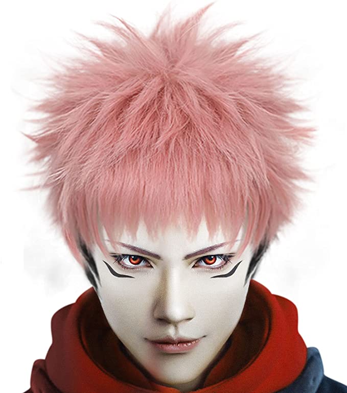 Pink Fine Spike Anime Wig