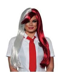 Crunchyroll Anime Wig Red/White with Clips