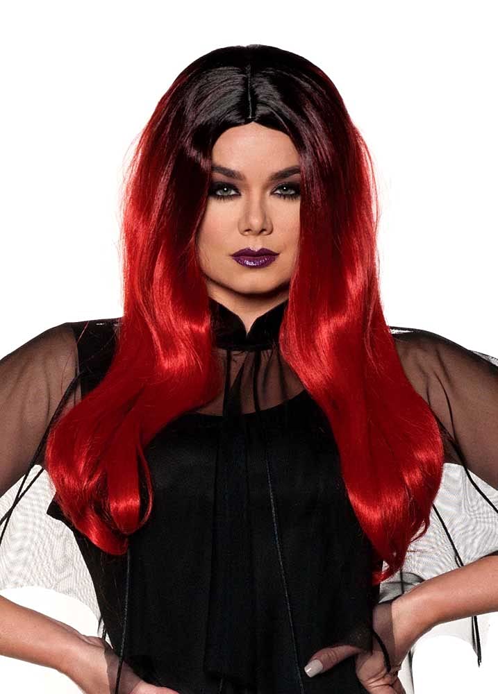 Red/Black Long Ombré Wig