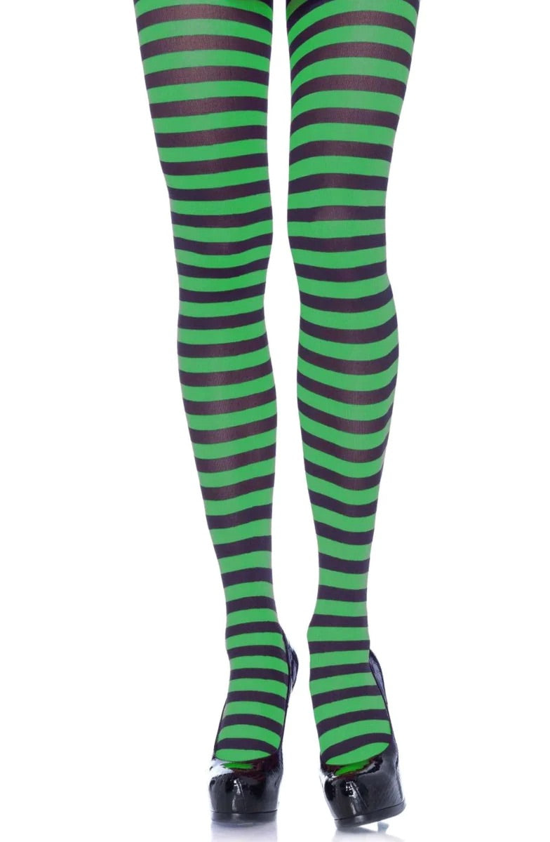 Black and Green Stockings - Standard Size