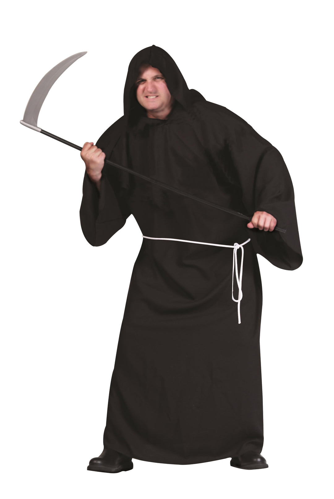 Plus Size Black Ghoul Robe Costume - Adult