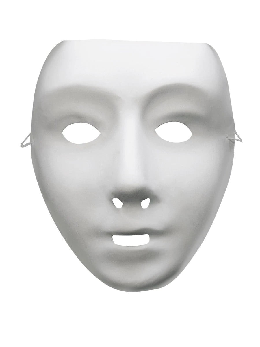 Blank Male Mask - White