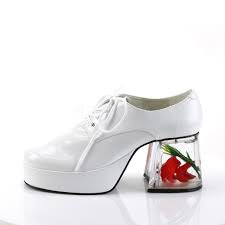 White Disco Platform Shoe with Fish Heel