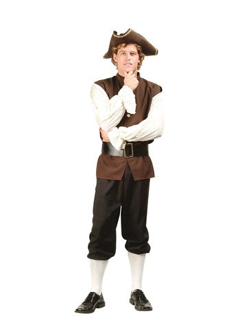 Brown Colonial Man Costume - Adult