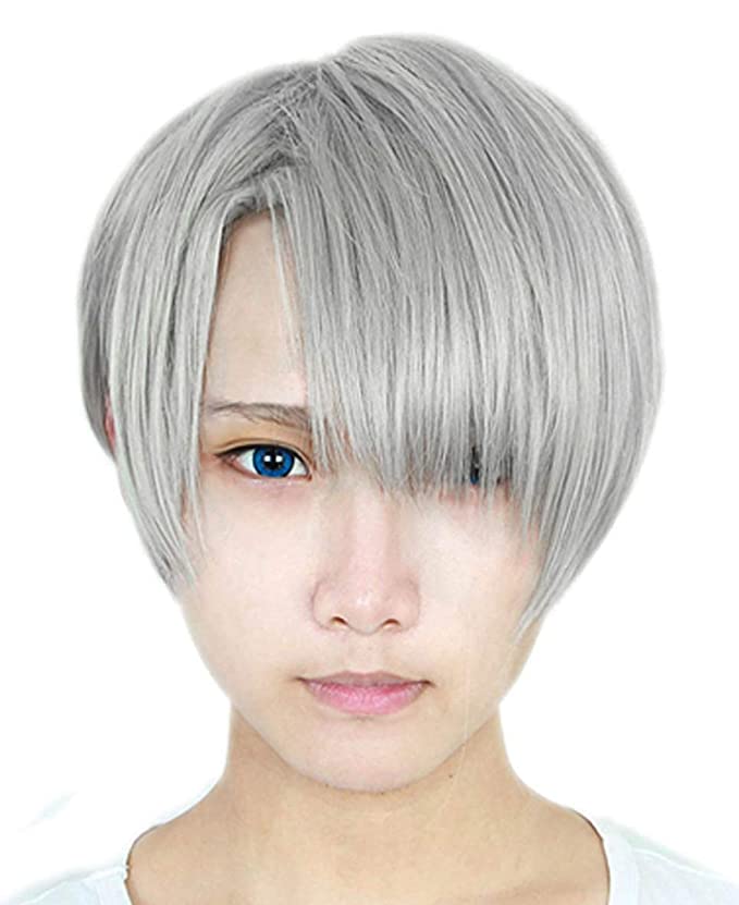 White Parted Anime Wig