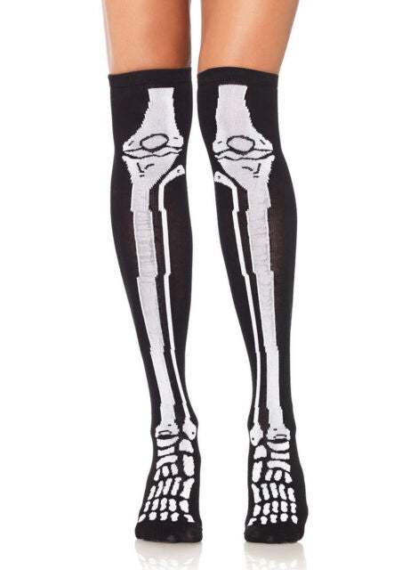 Skeleton Bone Knee Socks