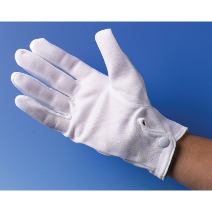 White Professional Gloves with Snap