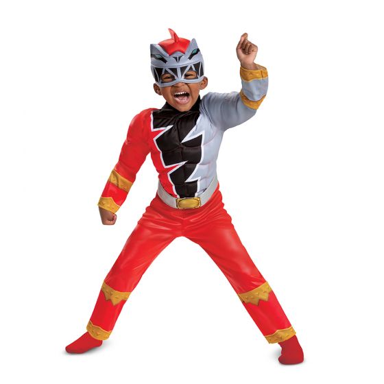 Red Power Ranger - Dino Fury Costume-Toddler