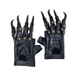 Claw Leather Look Gloves