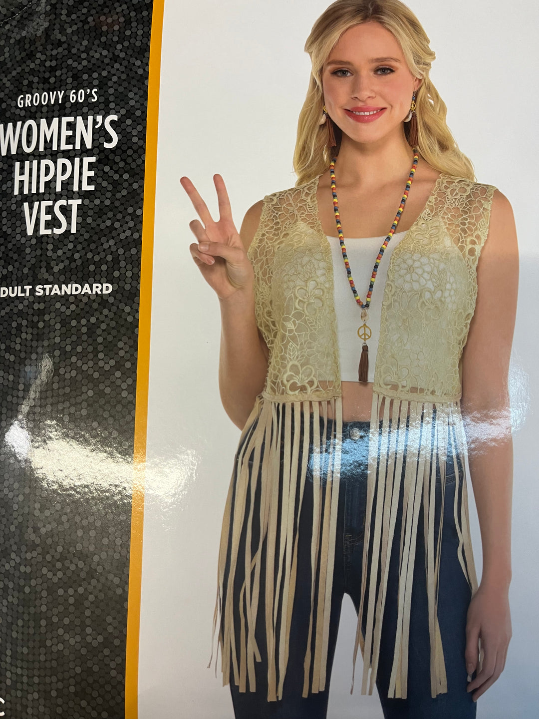 Women's Hippie Vest - Beige