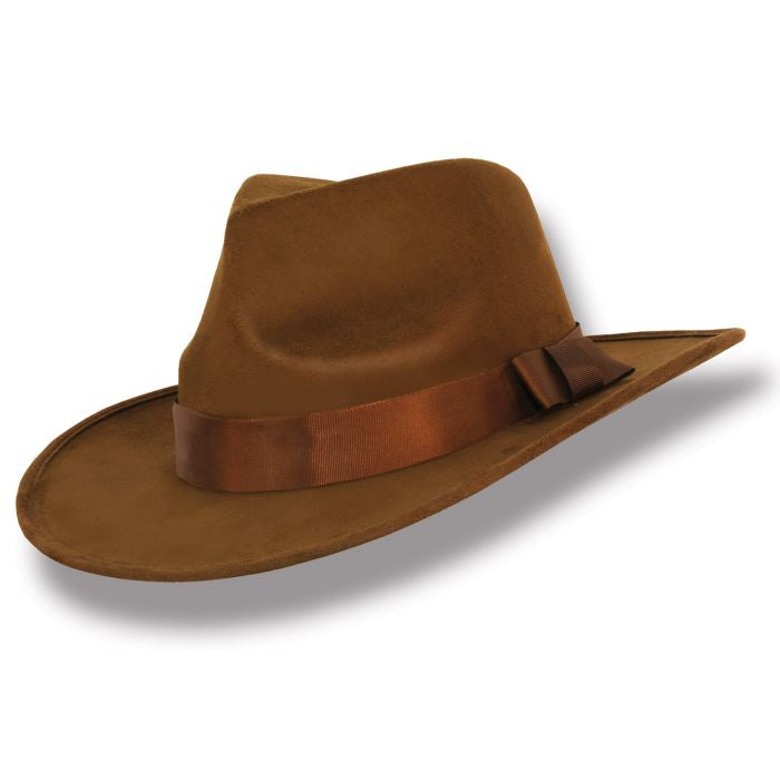 Hat - Brown Fabric Fedora