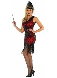 Scarlet Red Flapper Costume- Adult