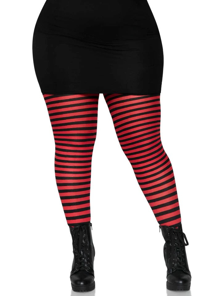 Black and Red Stockings - Plus Size