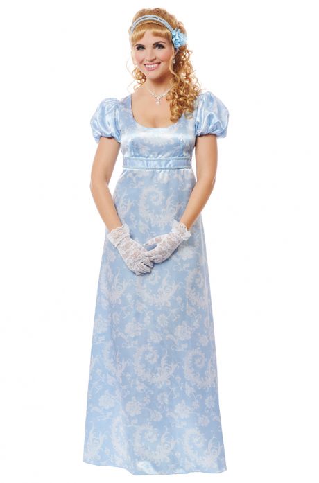 Blue Regency Era Duchess Costume - Adult