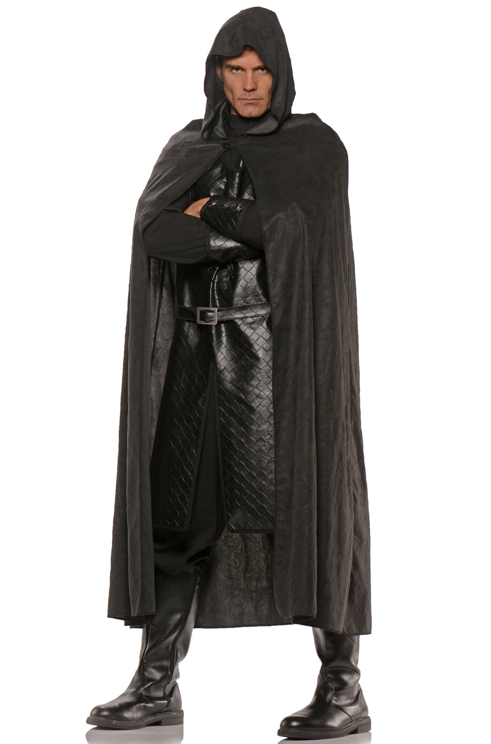 Deluxe Black Hooded Cape