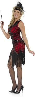 Scarlet Red Flapper Costume- Adult
