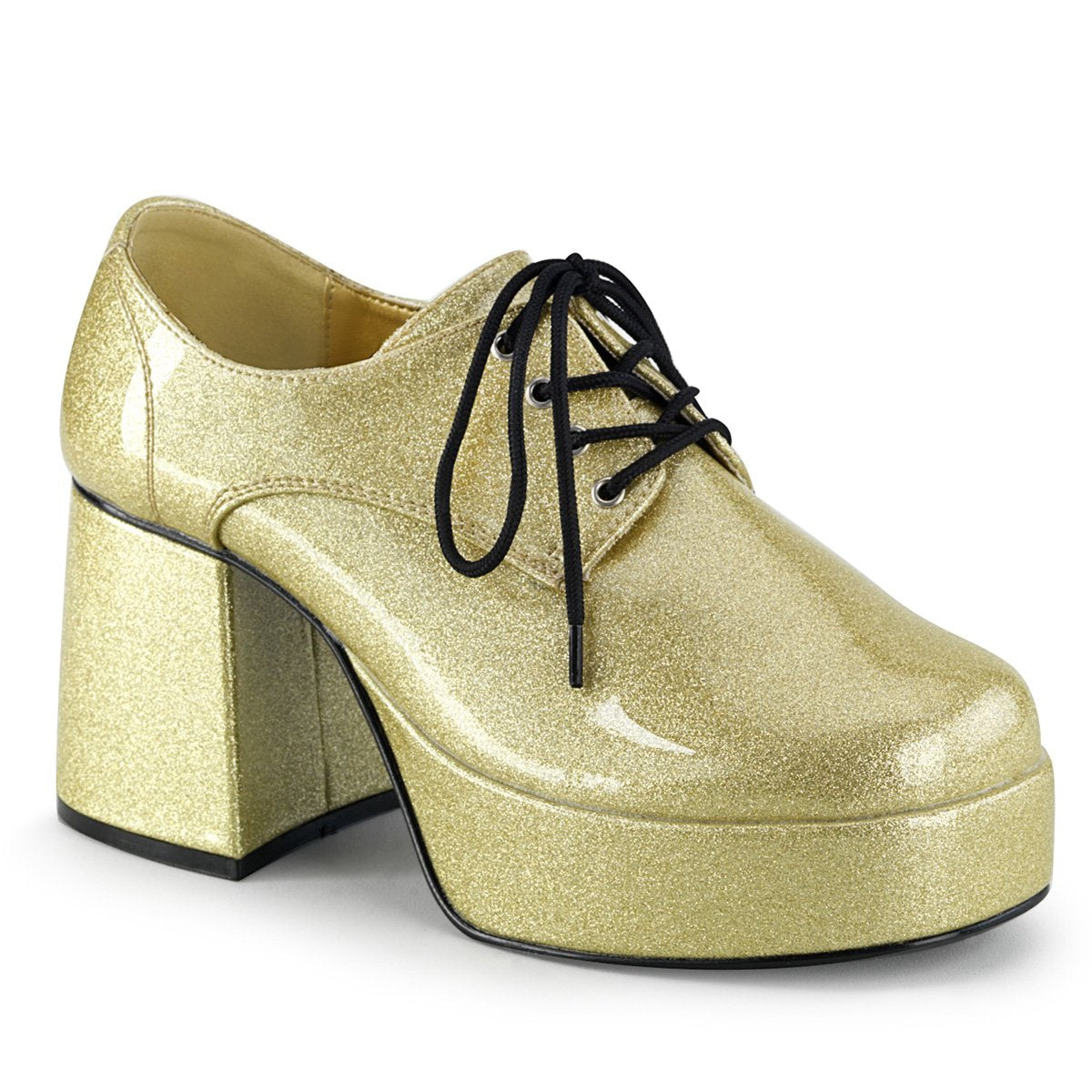 Gold Glitter Platform Shoes